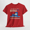 Brown Buffalo NY City of Good Neighbors T-Shirt — Retro New York State Silhouette Tee