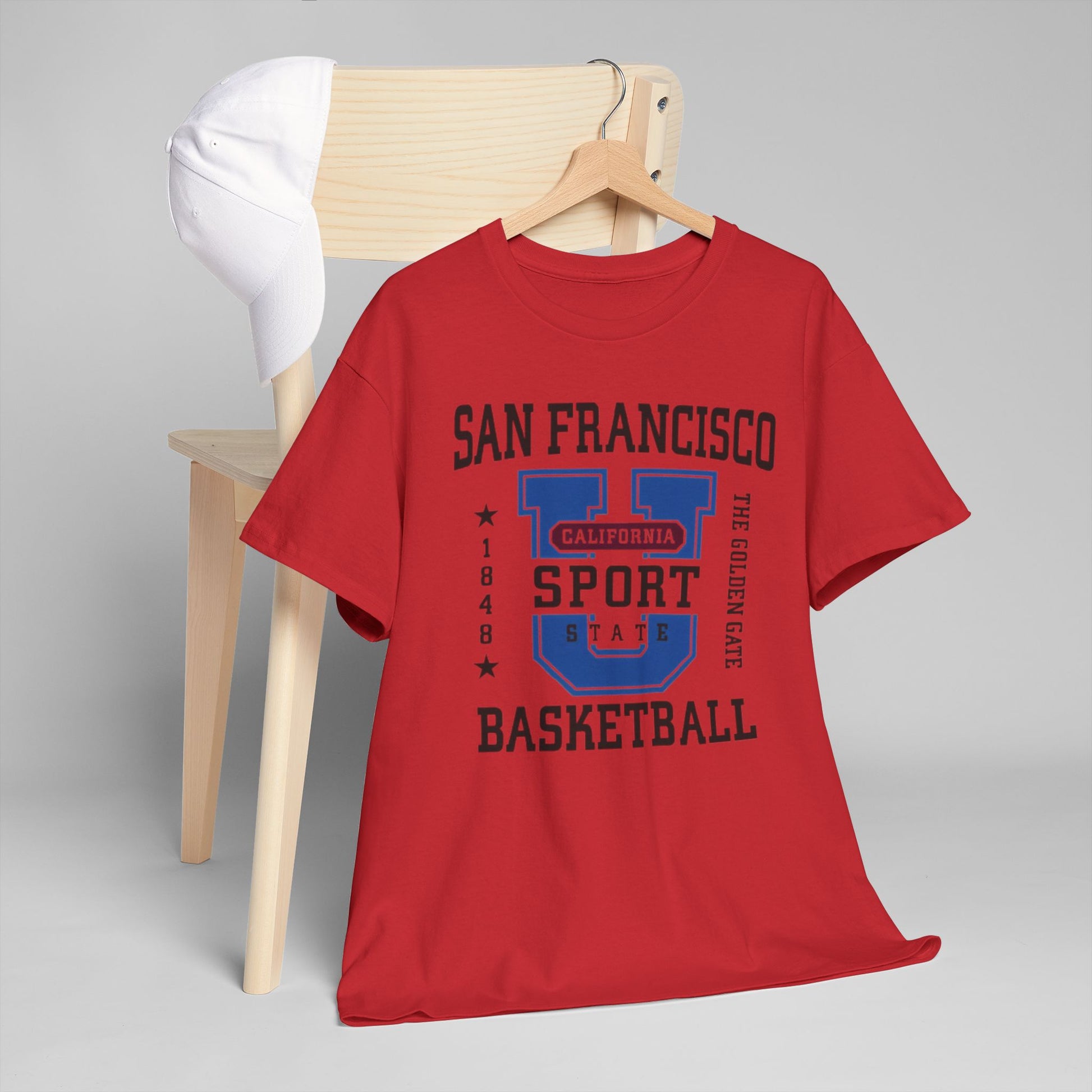Gray San Francisco Basketball Collegiate Graphic T-Shirt – Golden Gate City Sports Tee