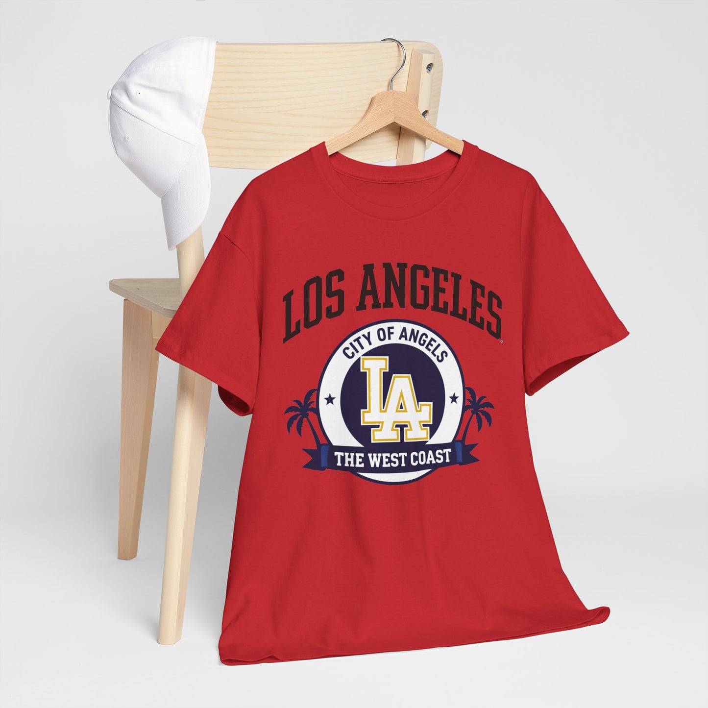 Firebrick Los Angeles City of Angels LA Graphic T-Shirt – West Coast Streetwear Tee