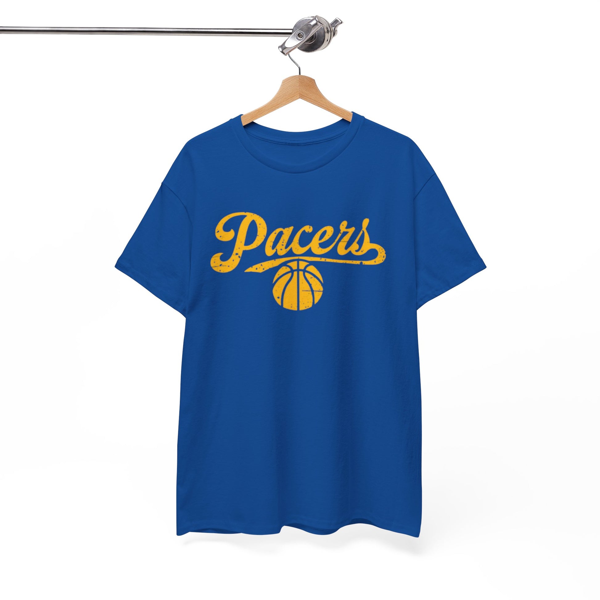 White Smoke Pacers Basketball T‑Shirt — Vintage Script  Tee