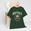 Lavender Buffalo USA-NY Shield T-Shirt — Vintage Buffalo Emblem Tee