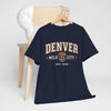 Dark Slate Gray Denver Mile City T-Shirt – Retro Established 1888 Graphic Tee
