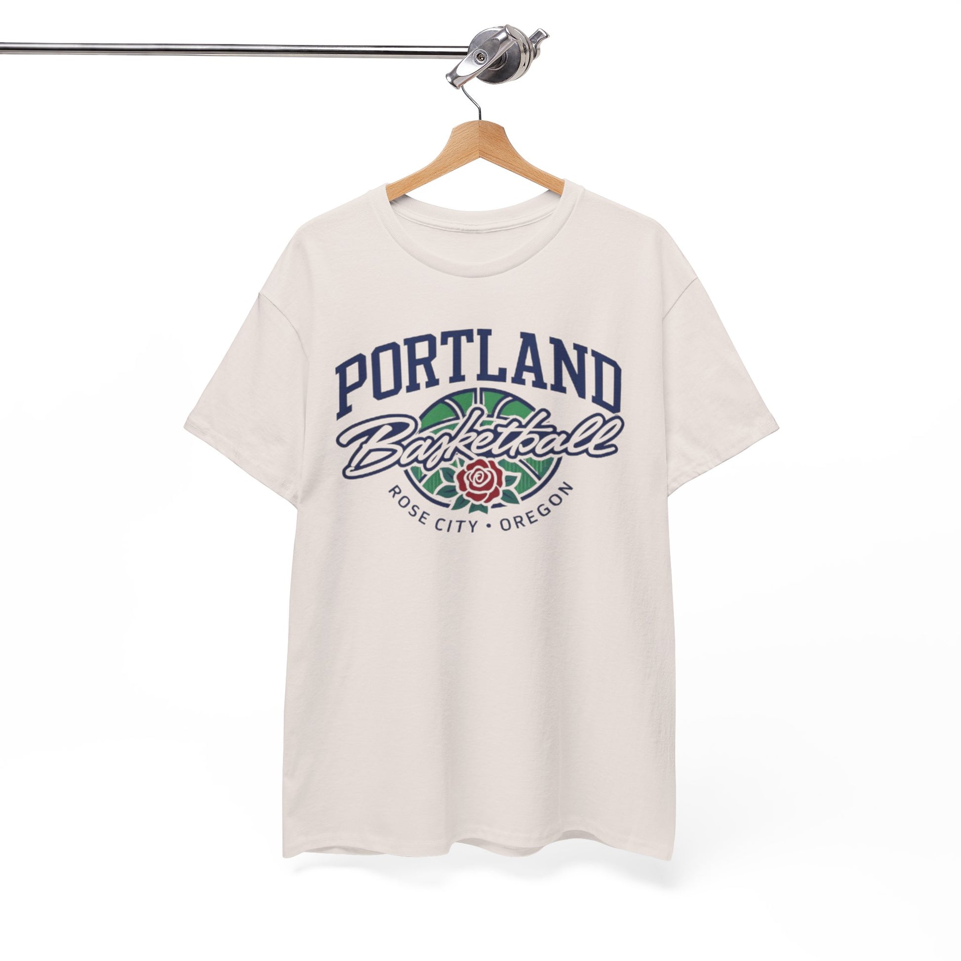 White Smoke Portland Basketball Rose City Tee City sports tee  Rose City top Sporty streetwear