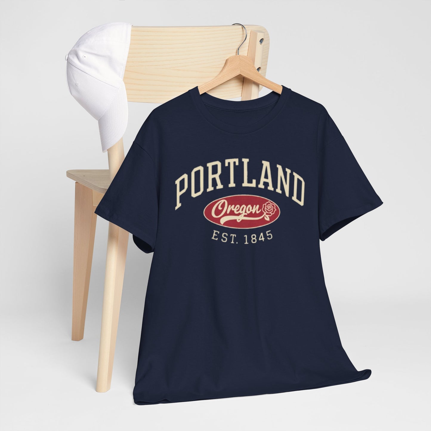 Dark Slate Gray Portland Oregon Est. 1845 T‑Shirt — Vintage City Tee