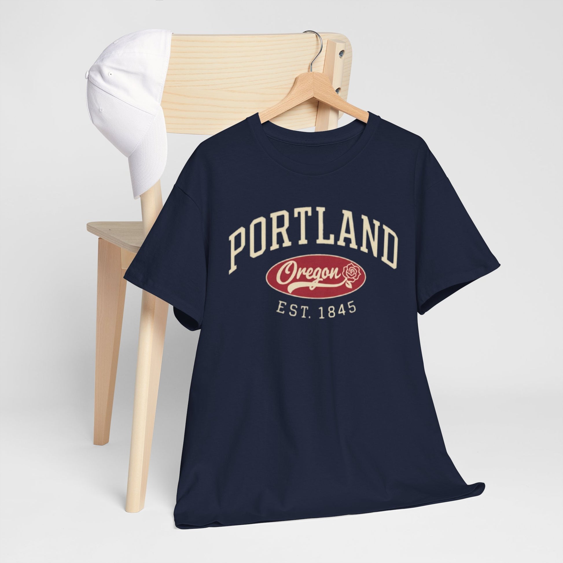 Dark Slate Gray Portland Oregon Est. 1845 T‑Shirt — Vintage City Tee