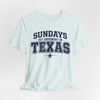 Lavender Texas Football Shirt – Sundays Hit Different in Texas Dallas Game Day T Shirt