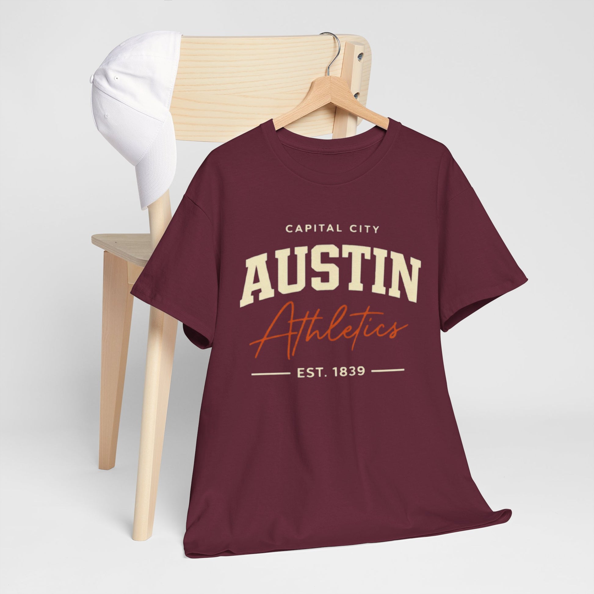 Dark Slate Gray Austin Texas Athletics Graphic T-Shirt – Vintage Varsity Sports Streetwear Tee