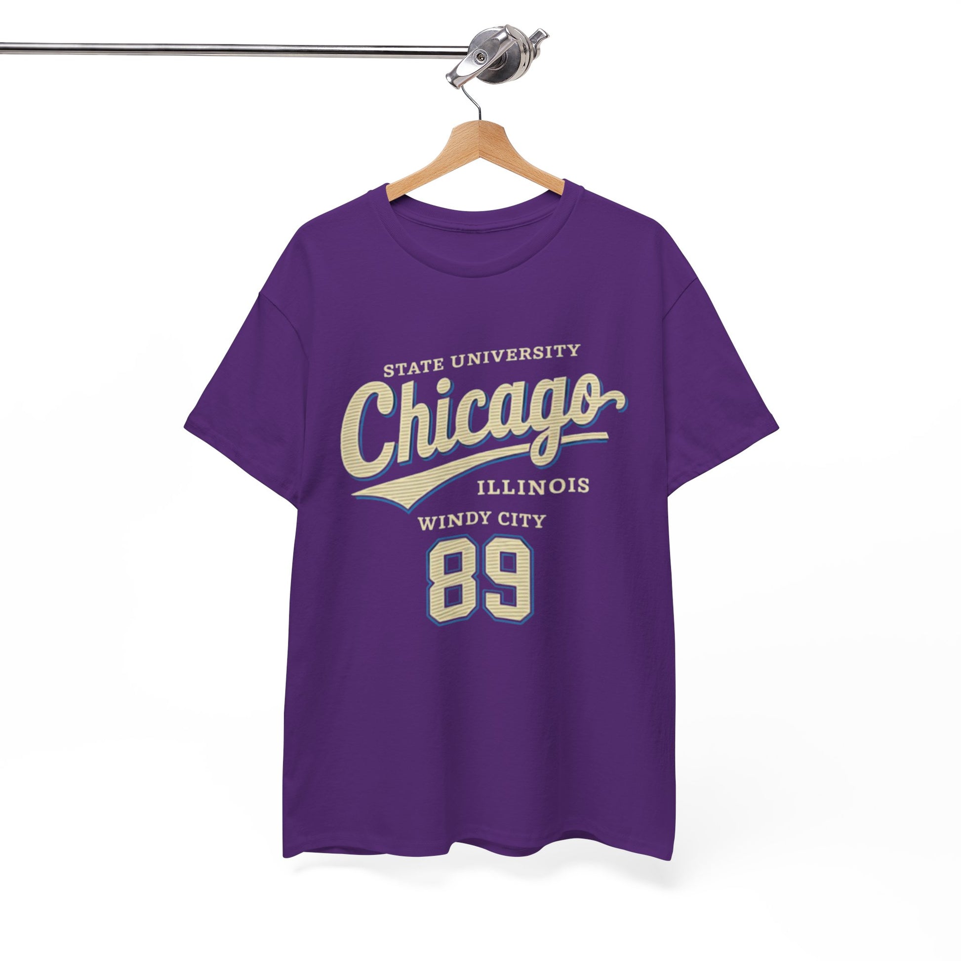 White Smoke Chicago State University 89 T-Shirt – Windy City College Streetwear Tee