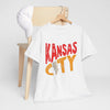 Lavender Kansas City Retro Tee — Vintage Distressed KC City Shirt