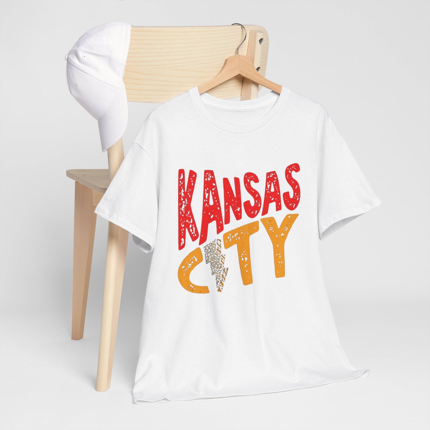 Lavender Kansas City Retro Tee — Vintage Distressed KC City Shirt