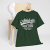 Lavender Athletic New York Baseball Tee — 'Athletic: Run, Push Yourself' Vintage Sport T-Shirt