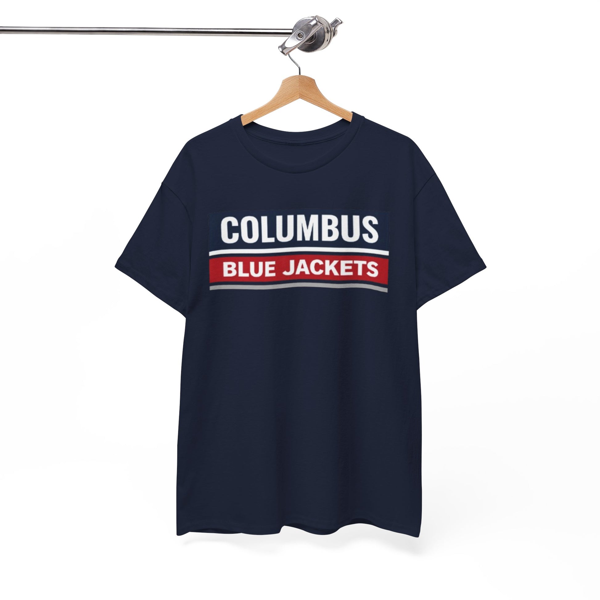 White Smoke Columbus Blue Jackets Retro Block  T-Shirt