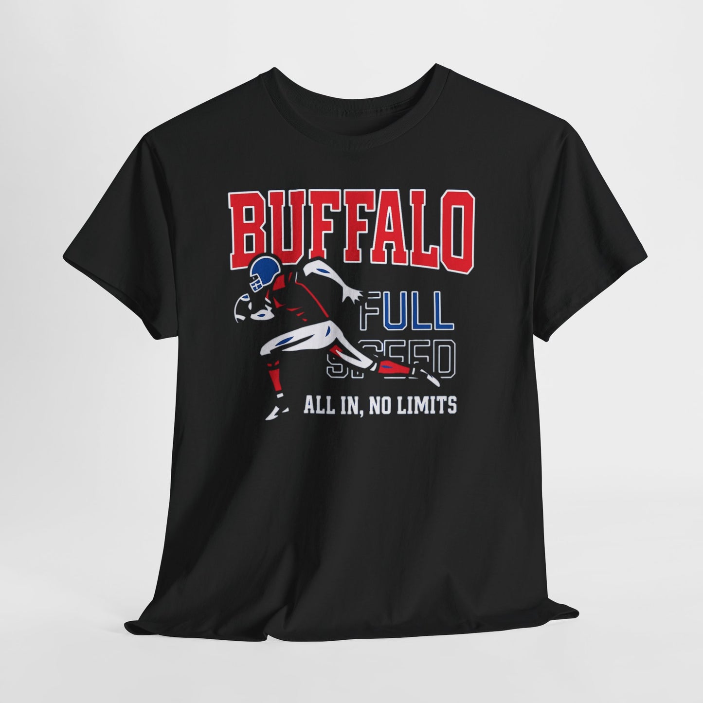 Buffalo Football Tee — "All In, No Limits" Player Graphic
