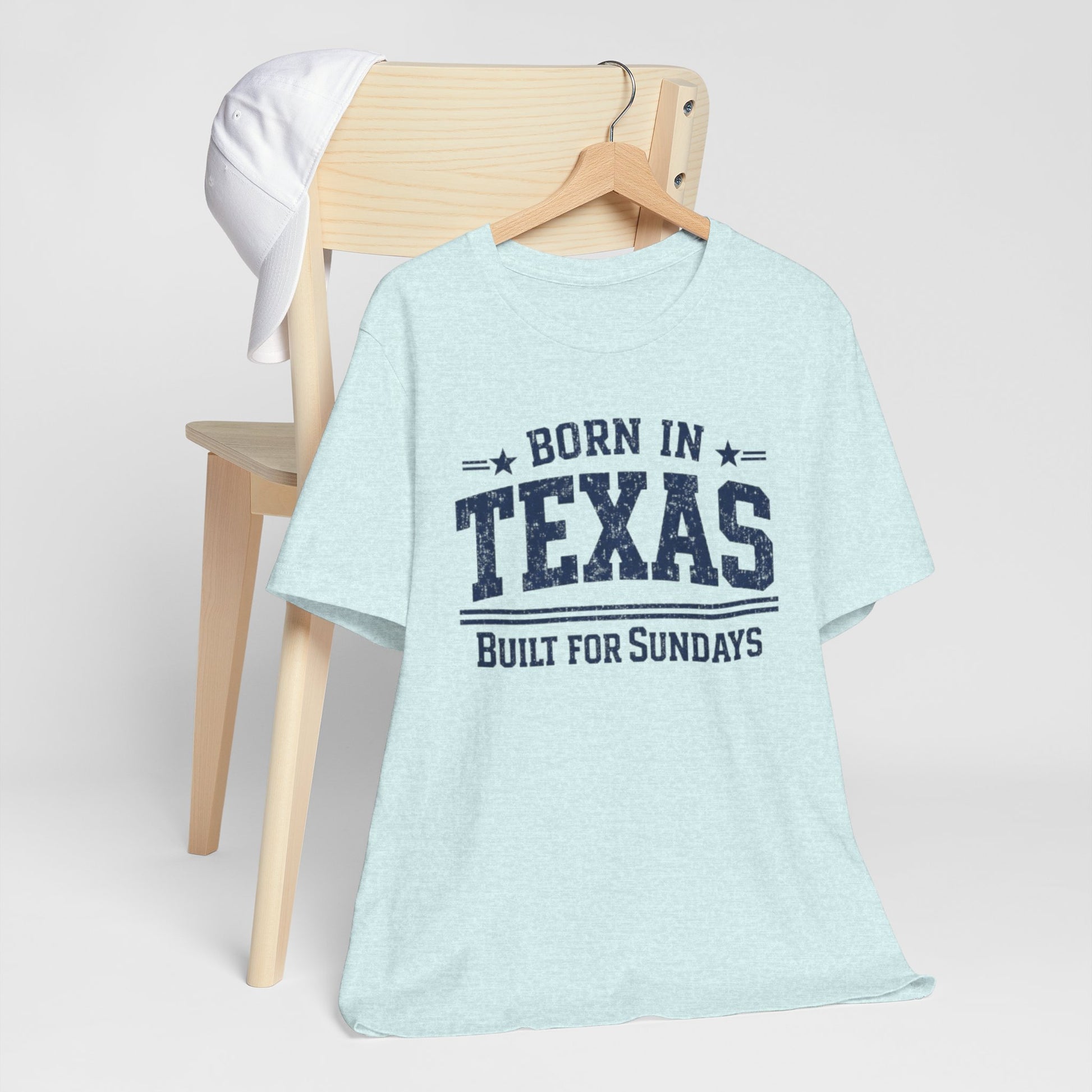 Lavender Texas Football Shirt – Born in Texas Built for Sundays Dallas Game Day T Shirt
