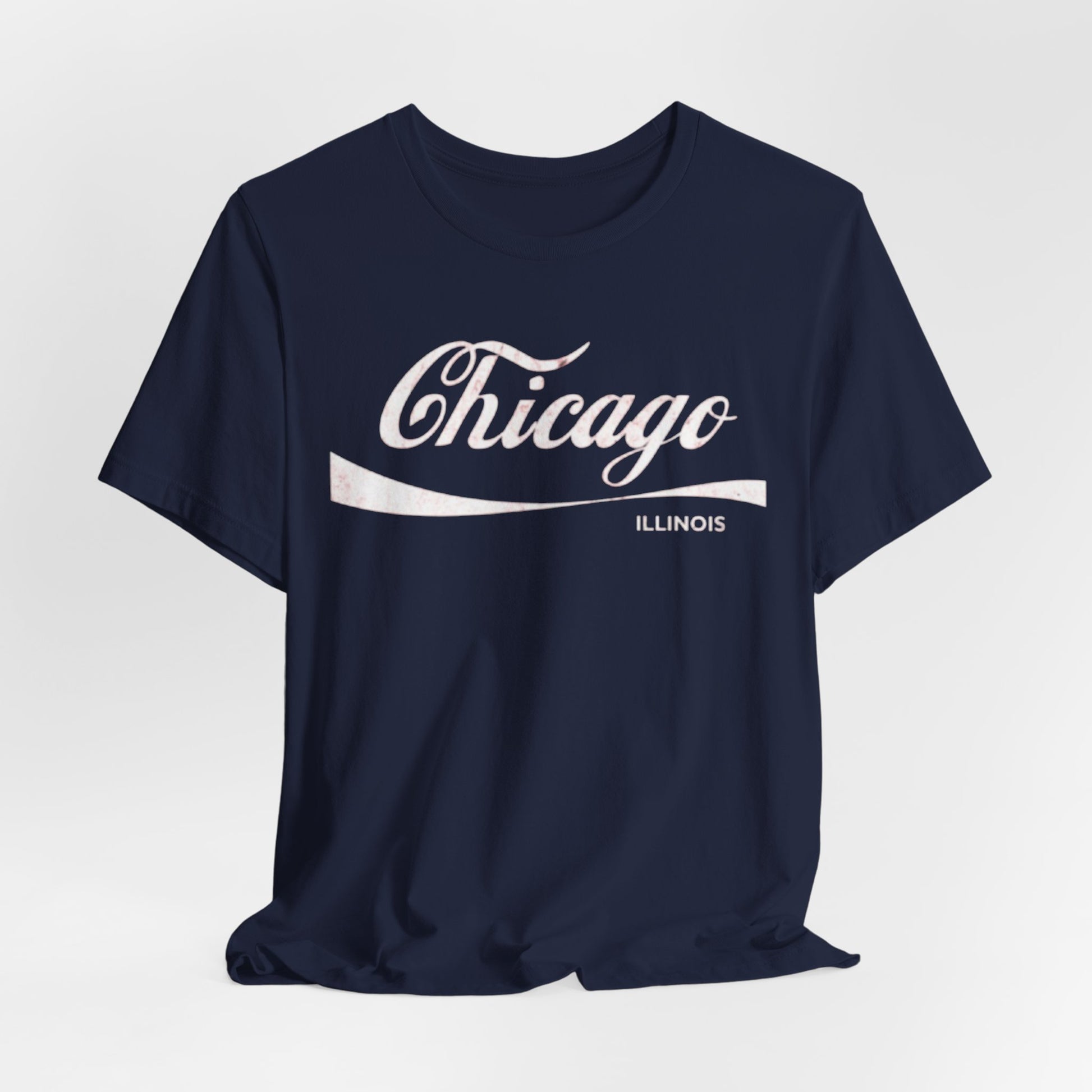 Dark Slate Gray Chicago Script T‑Shirt — Vintage Illinois City  Tee