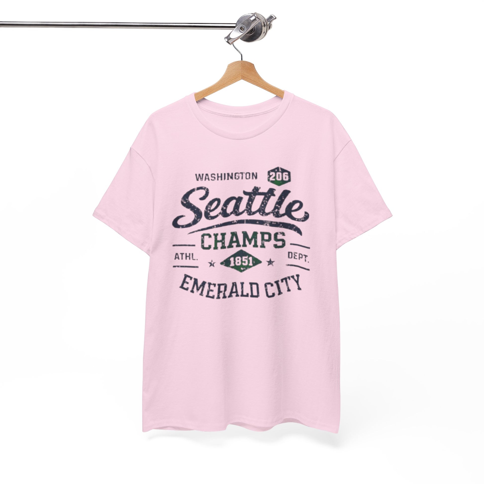 White Smoke Seattle Champs T-Shirt — Emerald City Vintage Athletic Tee
