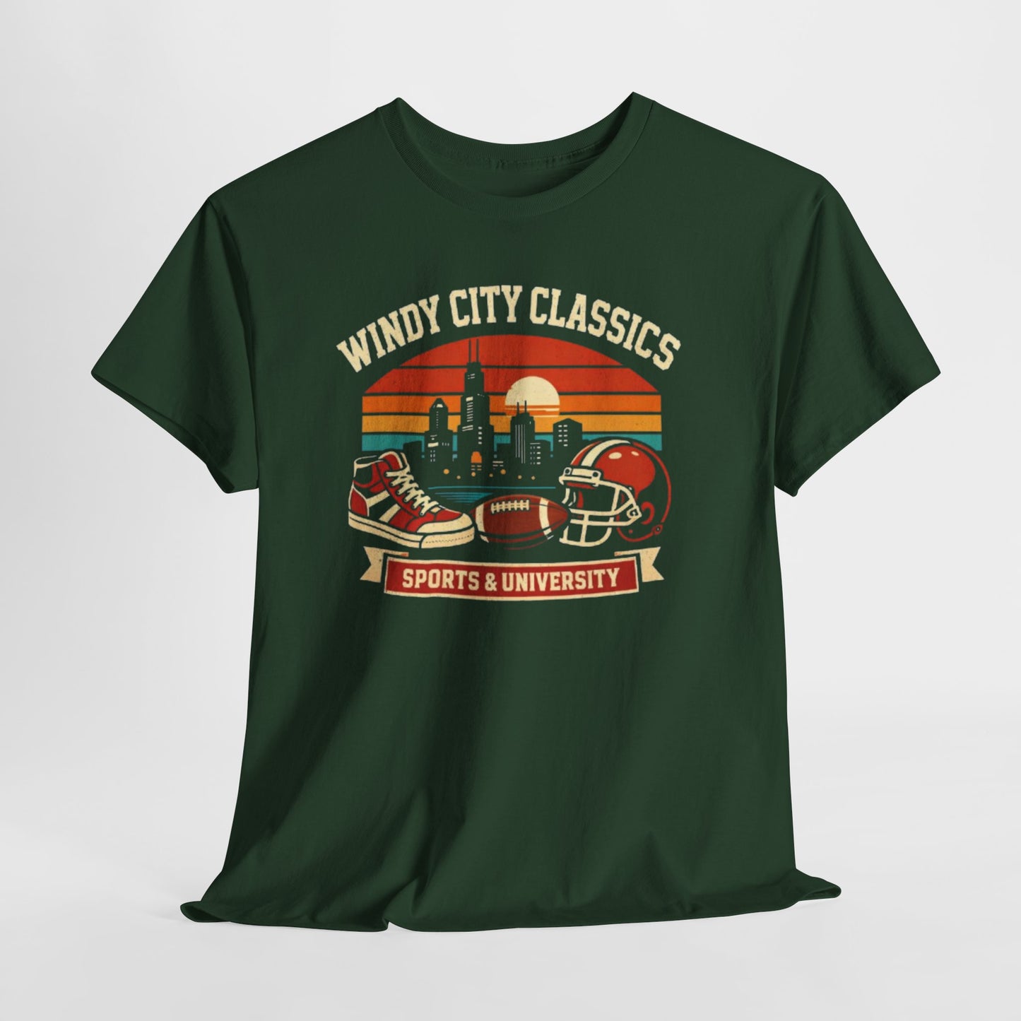 Dark Slate Gray Windy City Classics Sports and University T-Shirt – Chicago Vintage Sports Graphic Tee