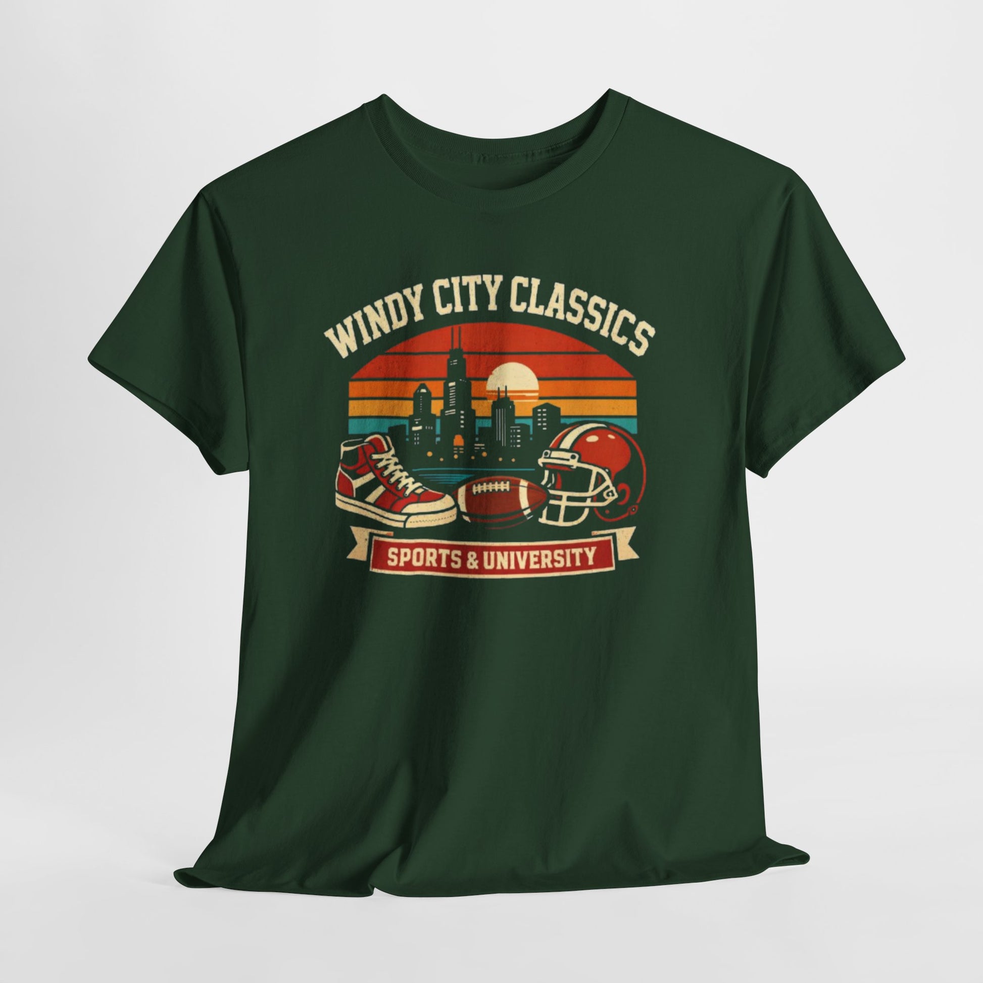 Dark Slate Gray Windy City Classics Sports and University T-Shirt – Chicago Vintage Sports Graphic Tee