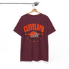 Cleveland Football Tee — Retro Helmet & Stars Fan Shirt