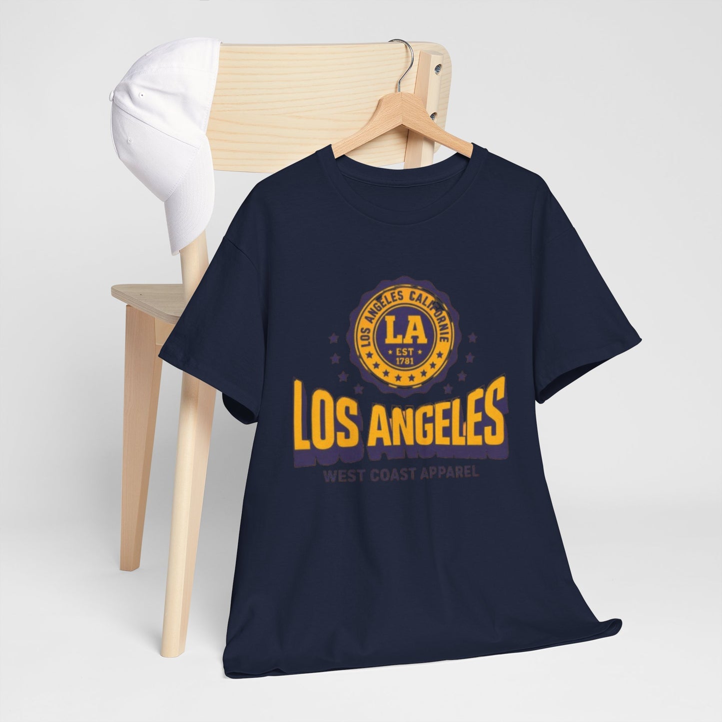 Dark Slate Gray Los Angeles West Coast Apparel Graphic T-Shirt – Retro City Streetwear Tee