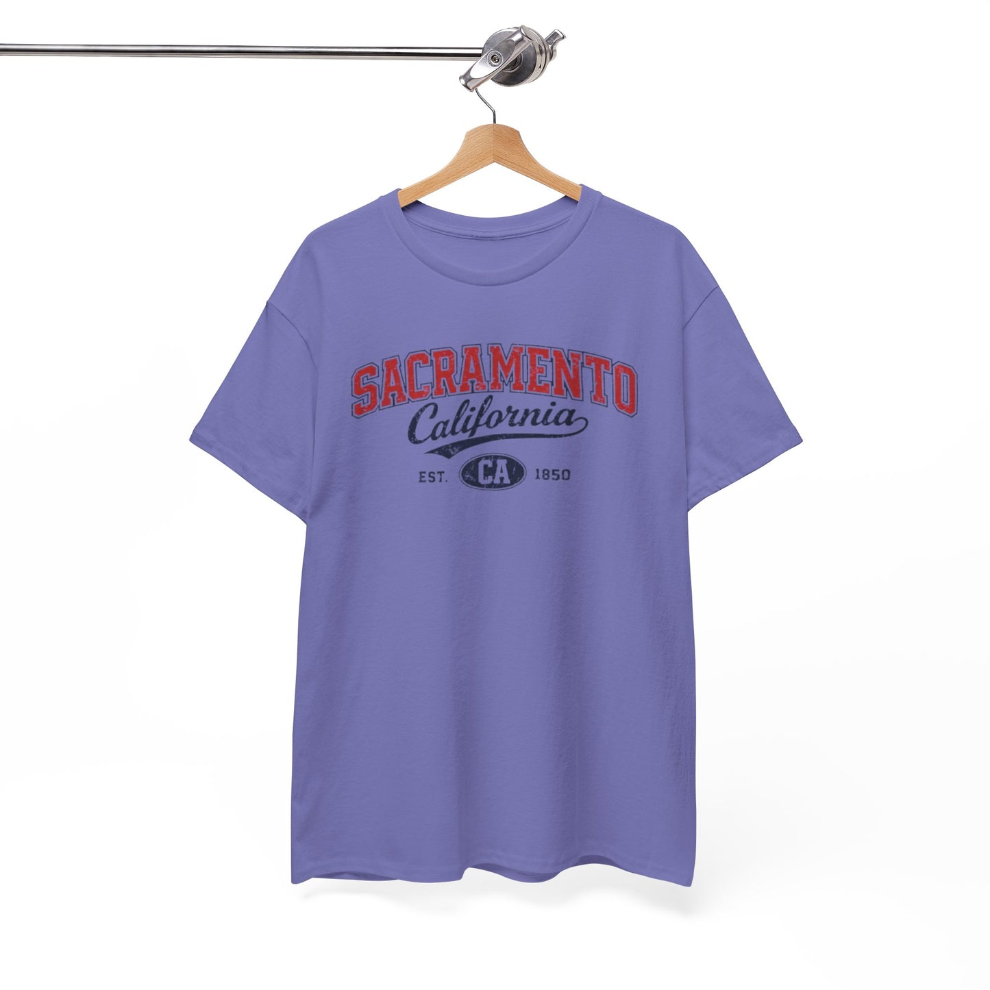 White Smoke Sacramento California Vintage Tee — Retro City College Shirt