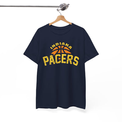 White Smoke Indiana Pacers Basketball Tee — Vintage  Sport T‑Shirt