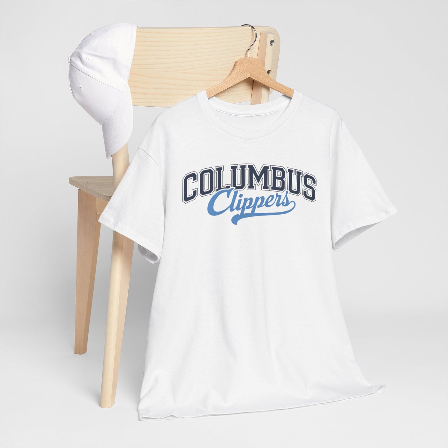Lavender Columbus Clippers Baseball Tee — Vintage Script  T-Shirt