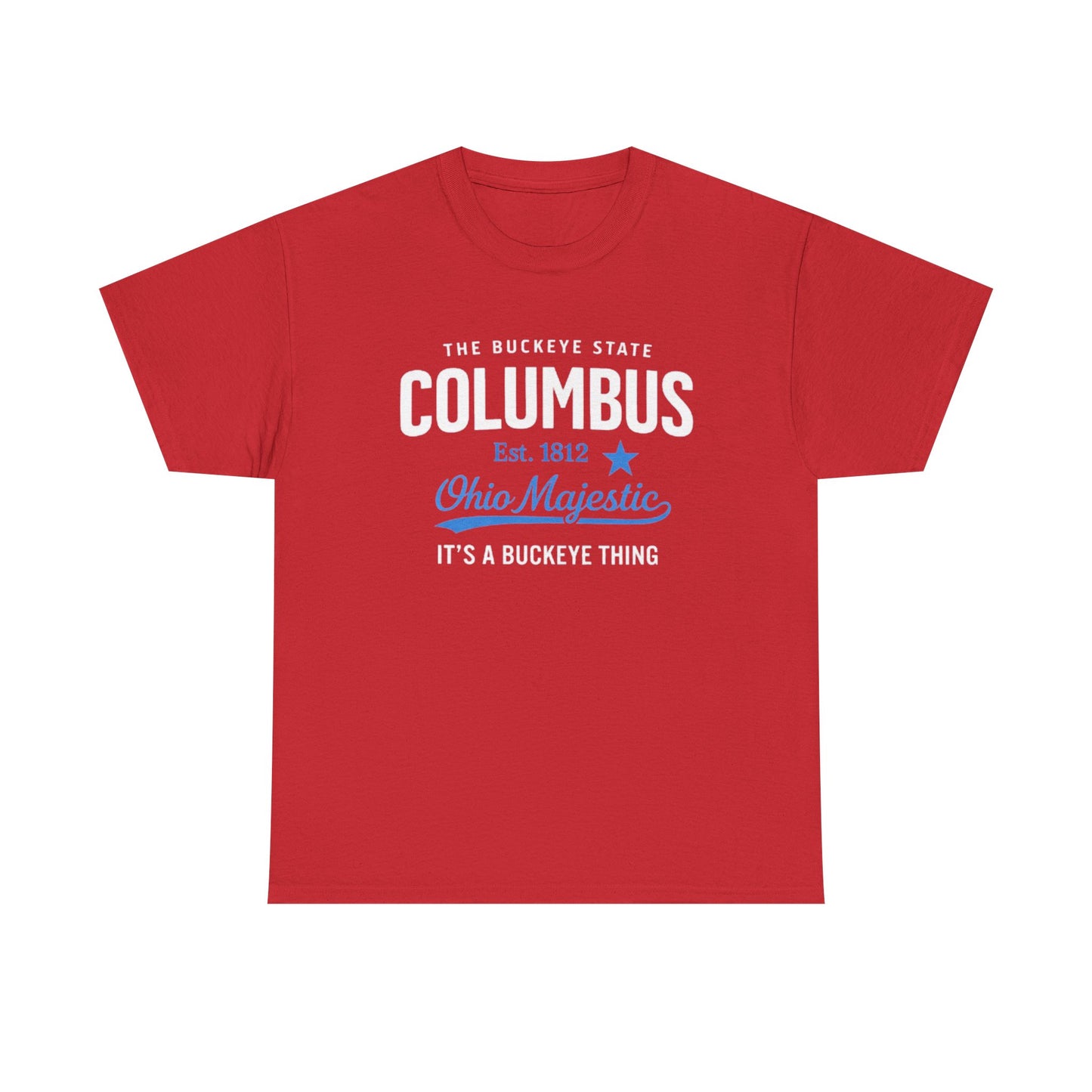 White Smoke Columbus Ohio Majestic Tee — "It's a Buckeye Thing" City  T-Shirt