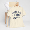 Antique White Austin City 1984 Athletics Tee — Vintage Collegiate Graphic T-Shirt