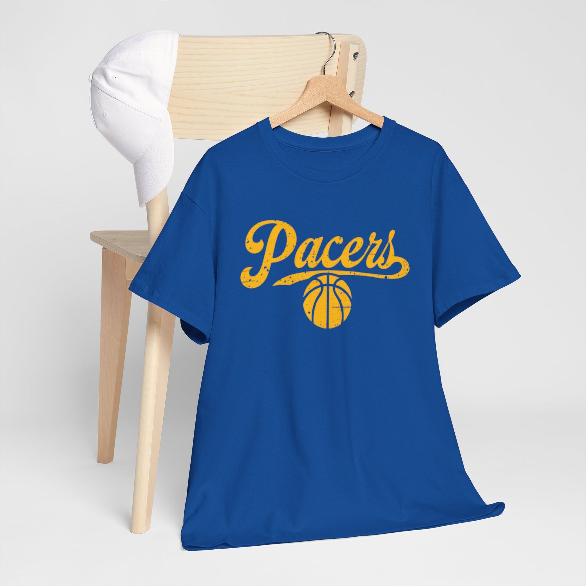 Dark Slate Blue Pacers Basketball T‑Shirt — Vintage Script  Tee