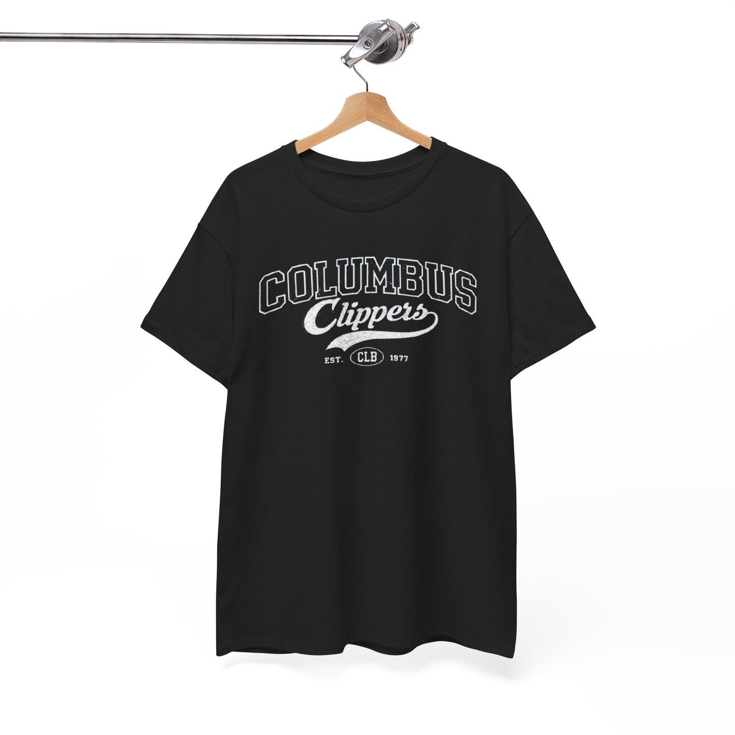 White Smoke Columbus Clippers Baseball Tee — Retro Team  Shirt