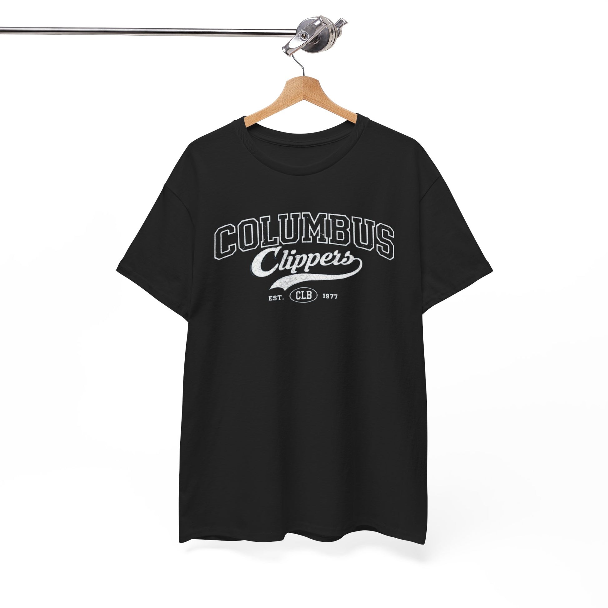 White Smoke Columbus Clippers Baseball Tee — Retro Team  Shirt