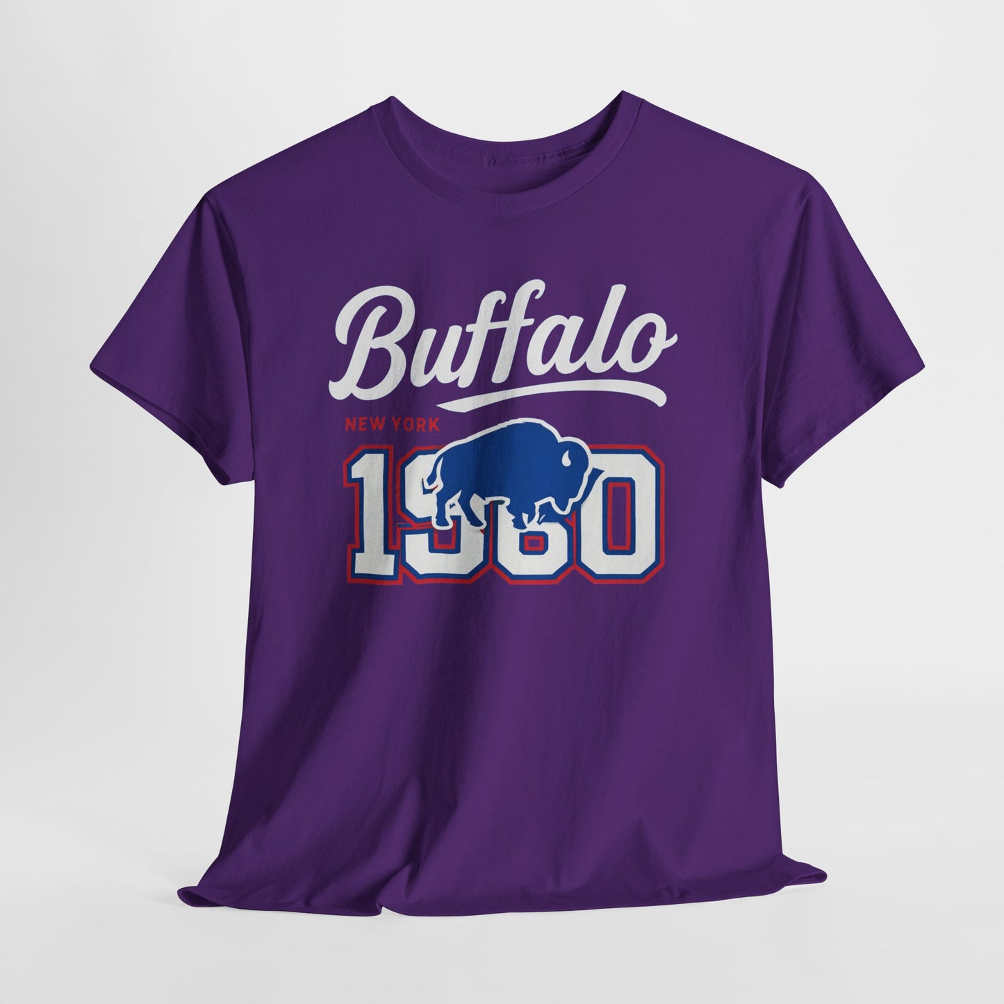 Dark Slate Blue Vintage Buffalo Graphic Tee — '1980' Distressed Hometown t-shirt  retro graphic tee  collegiate distressed shirt