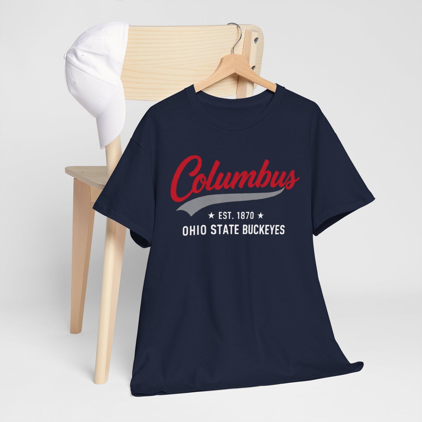 Columbus Ohio State Buckeyes T-Shirt — Retro Script City Tee M game day varsity apparel
