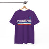White Smoke Philadelphia Tee — Retro PA Est. 1682 Striped City Shirt