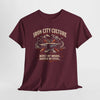 Dark Slate Gray Iron City Culture Built by Work Raised by Steel T-Shirt – Industrial Worker Vintage Graphic Tee