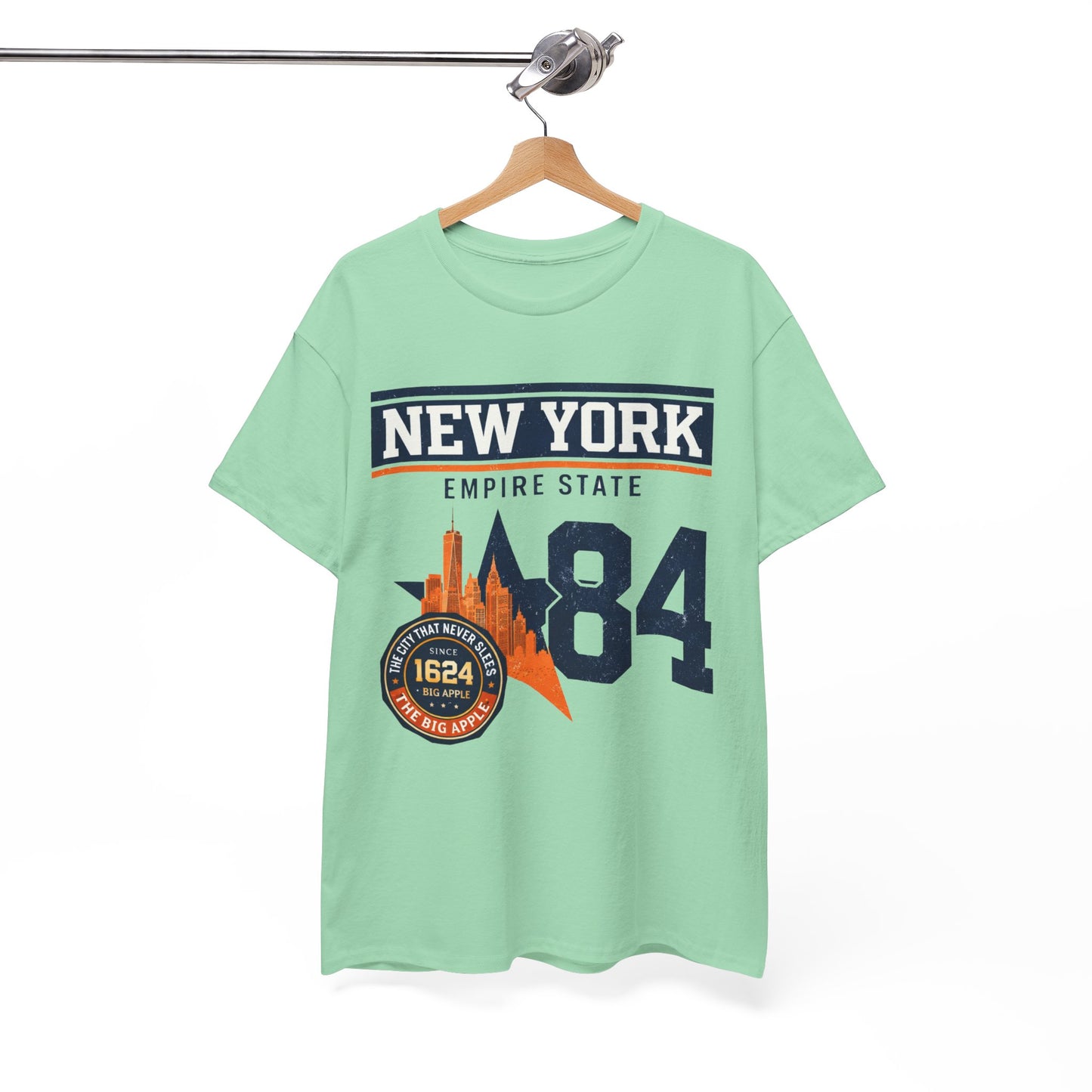 White Smoke New York Empire State '84 Graphic Tee — Vintage City Skyline T‑Shirt