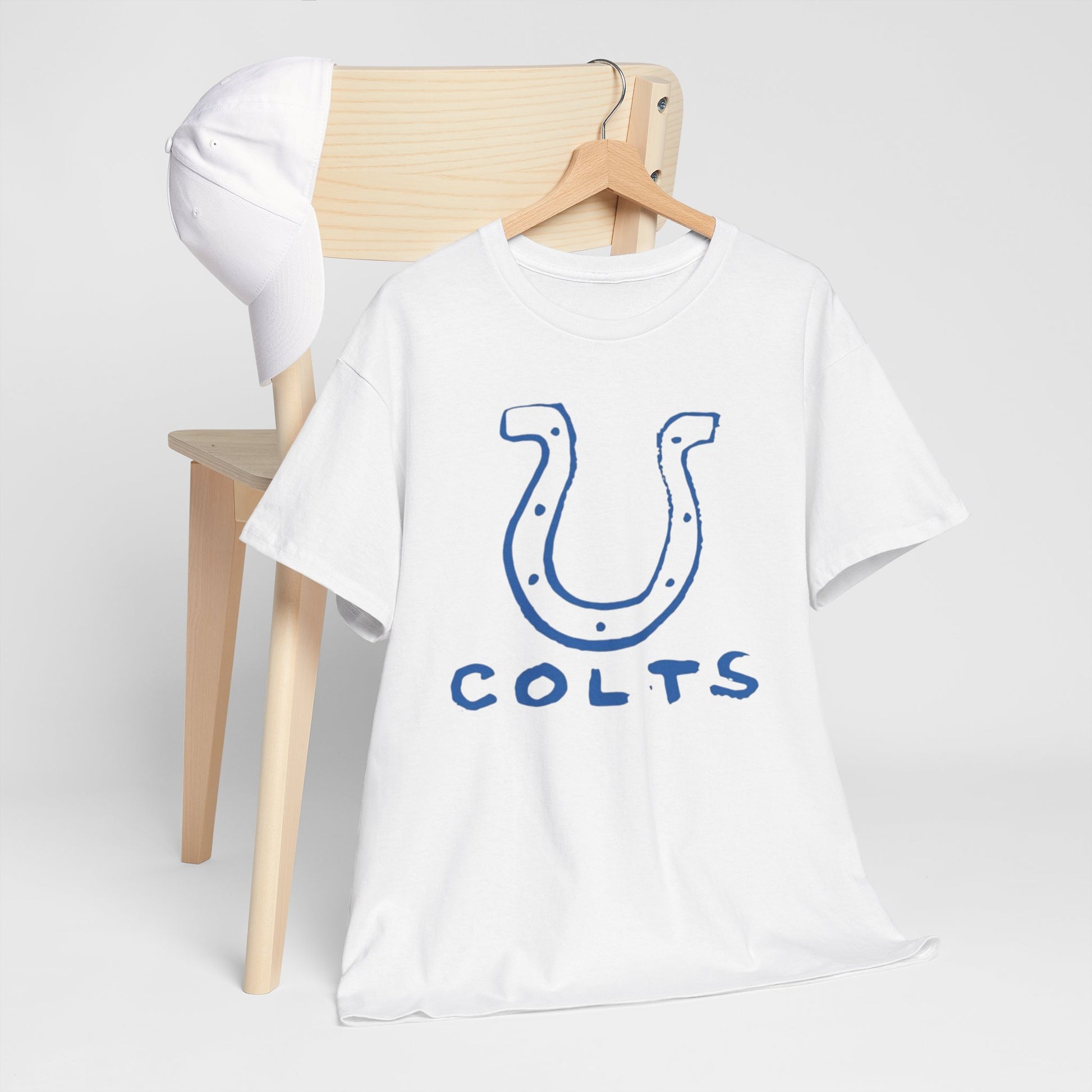 Lavender Indianapolis Colts Horseshoe Graphic Tee — Vintage-Style Football Fan Shirt