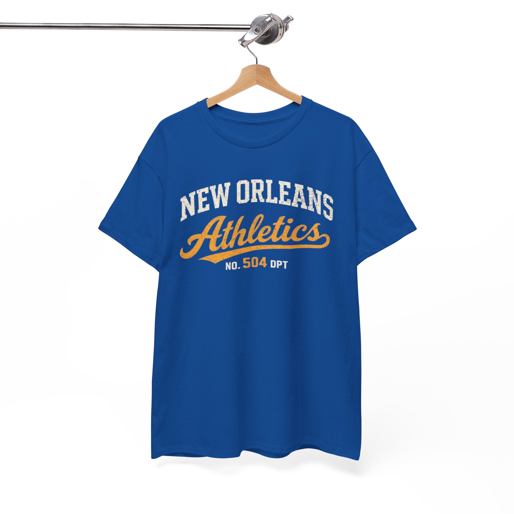 White Smoke New Orleans Athletics T‑Shirt — Vintage Collegiate Sports Tee