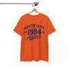 White Smoke Austin City 1984 Athletics Tee — Vintage Collegiate Graphic T-Shirt