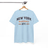 White Smoke New York baseball tee  NYC t shirt  vintage baseball  sporty shirt