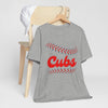 Dark Gray Cubs Baseball Tee — Vintage Script Baseball Stitch Design
