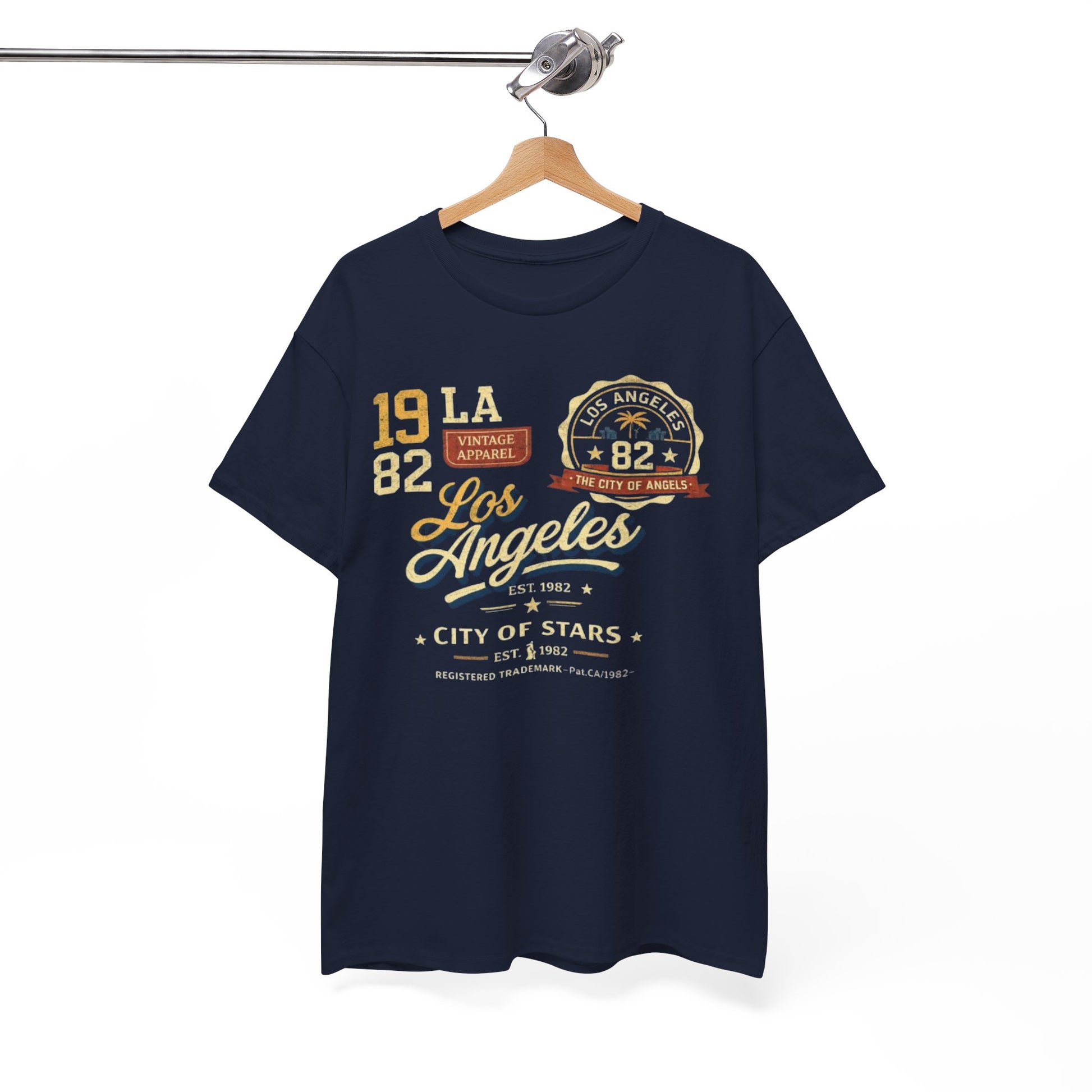 White Smoke Los Angeles Vintage 1982 Tee — City of Stars Retro Graphic T-Shirt