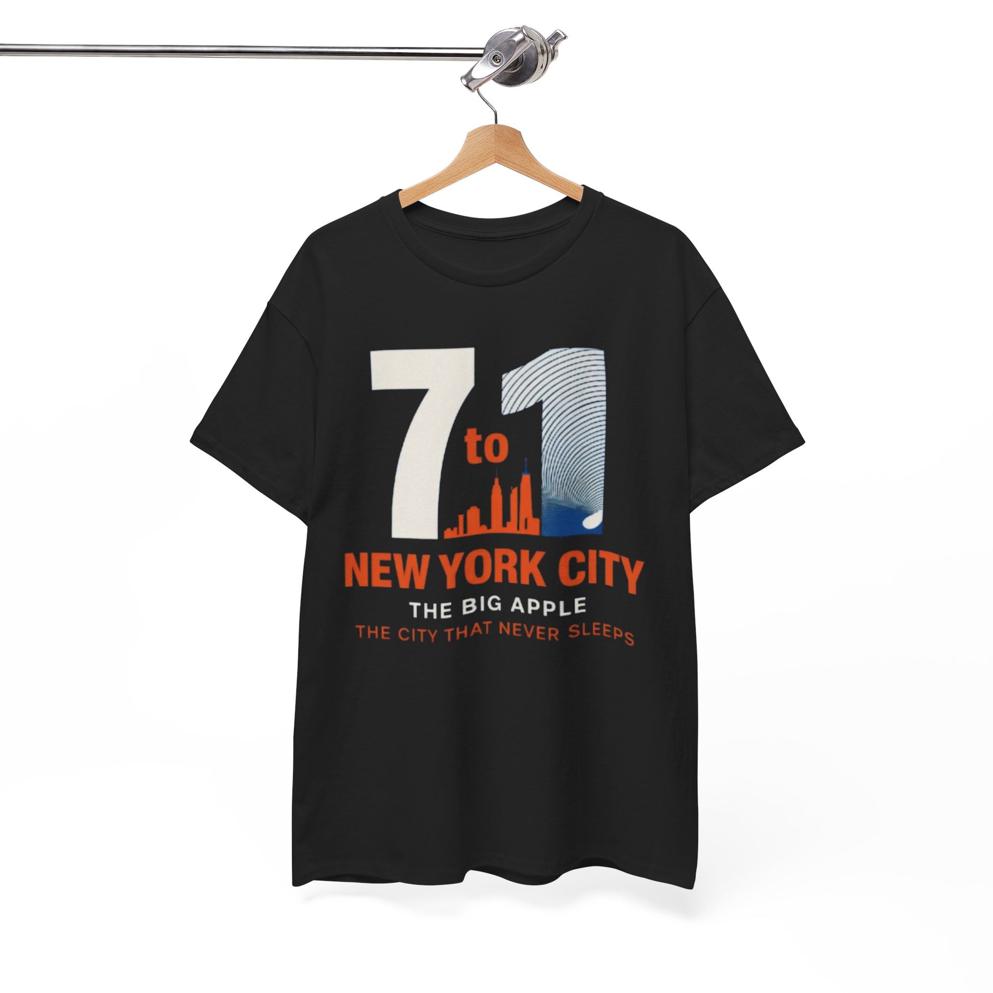 White Smoke New York City 7 to 1 Skyline Tee — The City That Never Sleeps