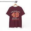White Smoke San Francisco 49 Vintage Number T-Shirt – Golden State City Sports Style