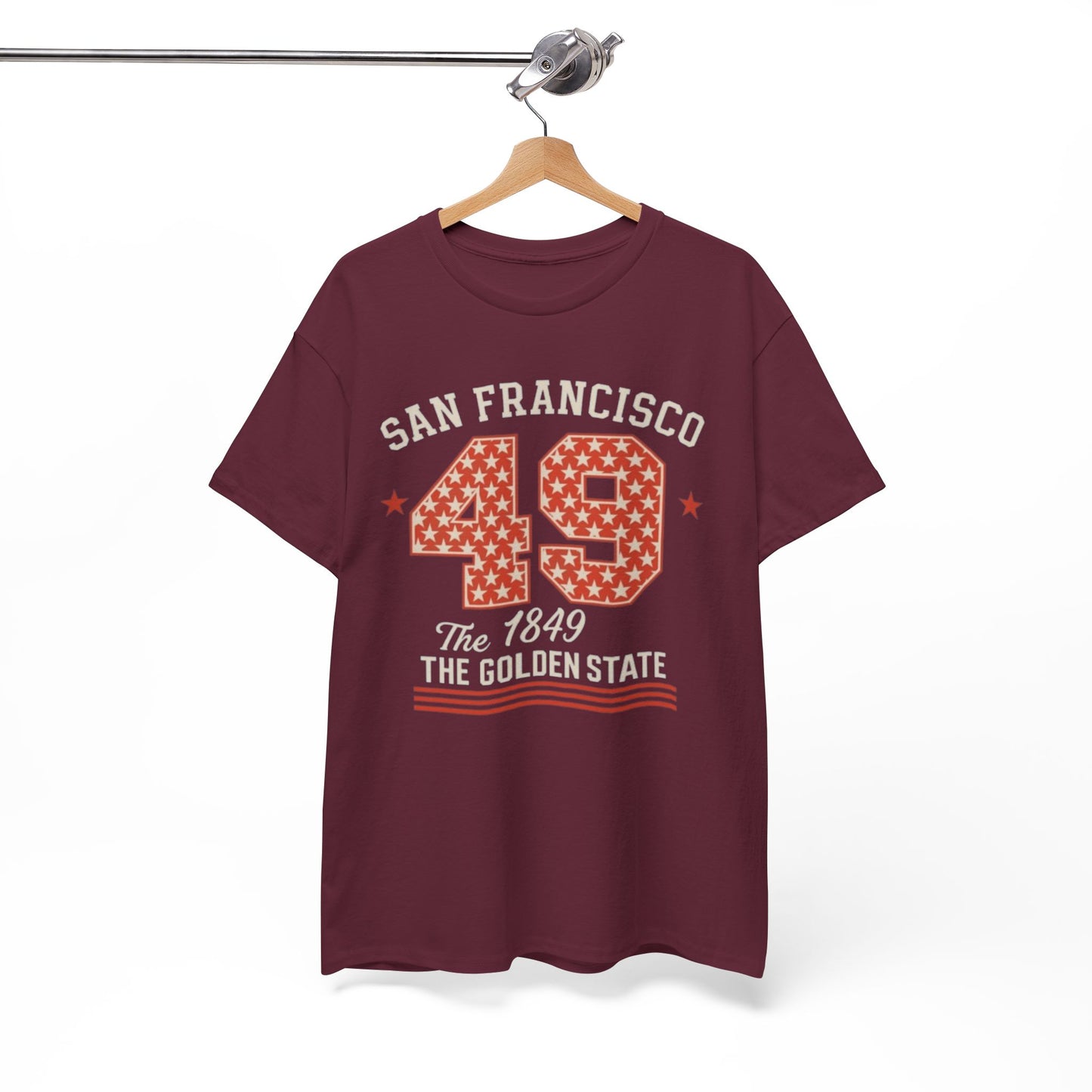 White Smoke San Francisco 49 Vintage Number T-Shirt – Golden State City Sports Style