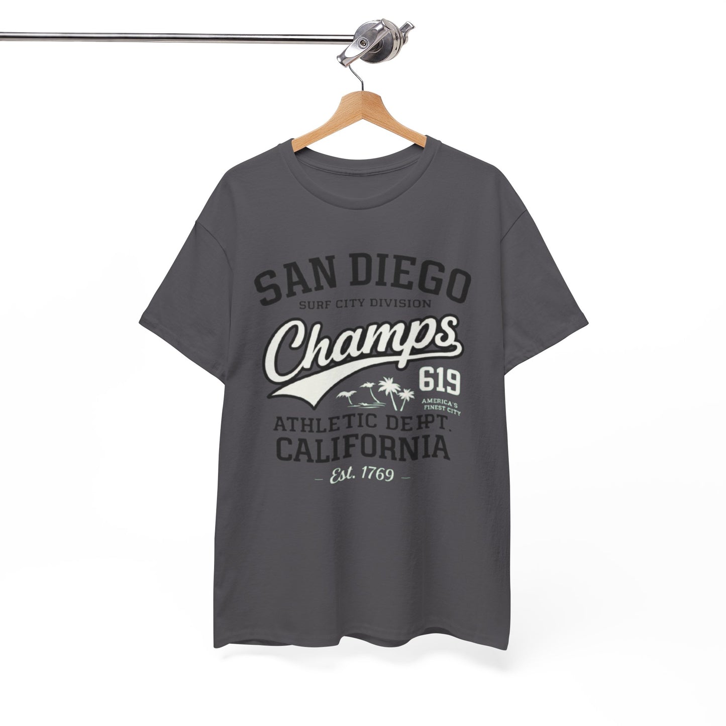 San Diego Champs Athletic T-Shirt — California 619 Surf City Tee