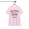 White Smoke San Diego 619 Champs T-Shirt city beach vibe tee