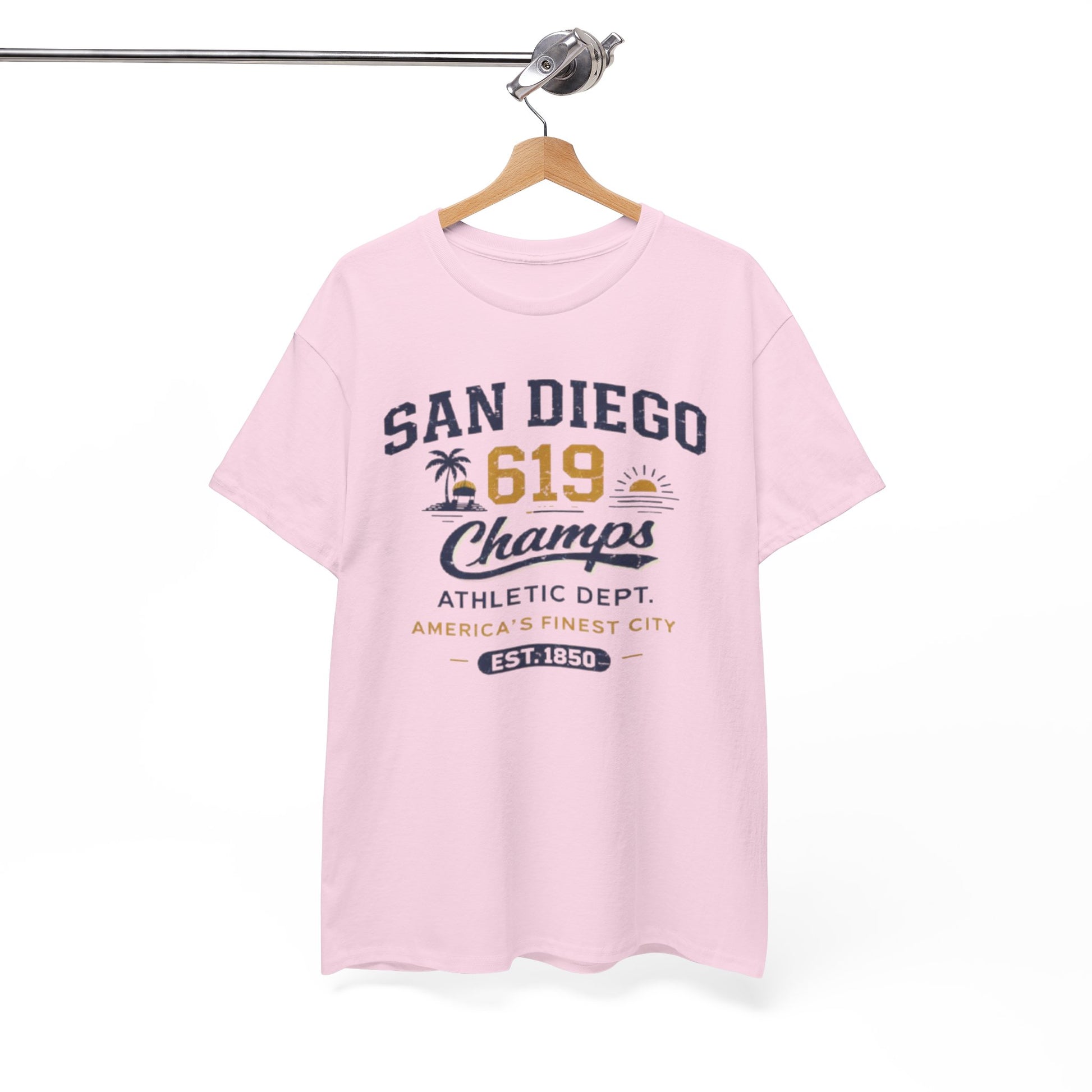 White Smoke San Diego 619 Champs T-Shirt city beach vibe tee