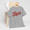 Dark Gray Indiana Fever Retro Script Tee — Vintage Red & Gold Graphic T-Shirt